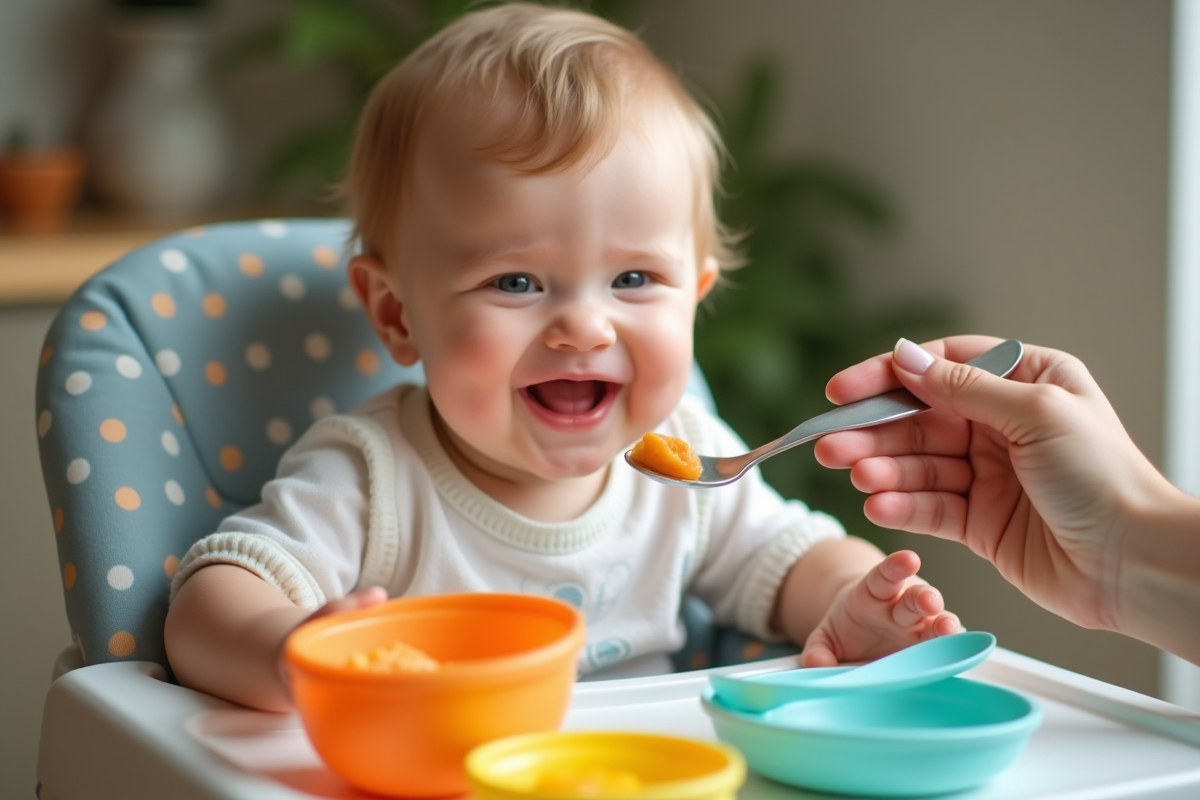Alimentation du bébé : les bons âges pour introduire les repas de midi et soir