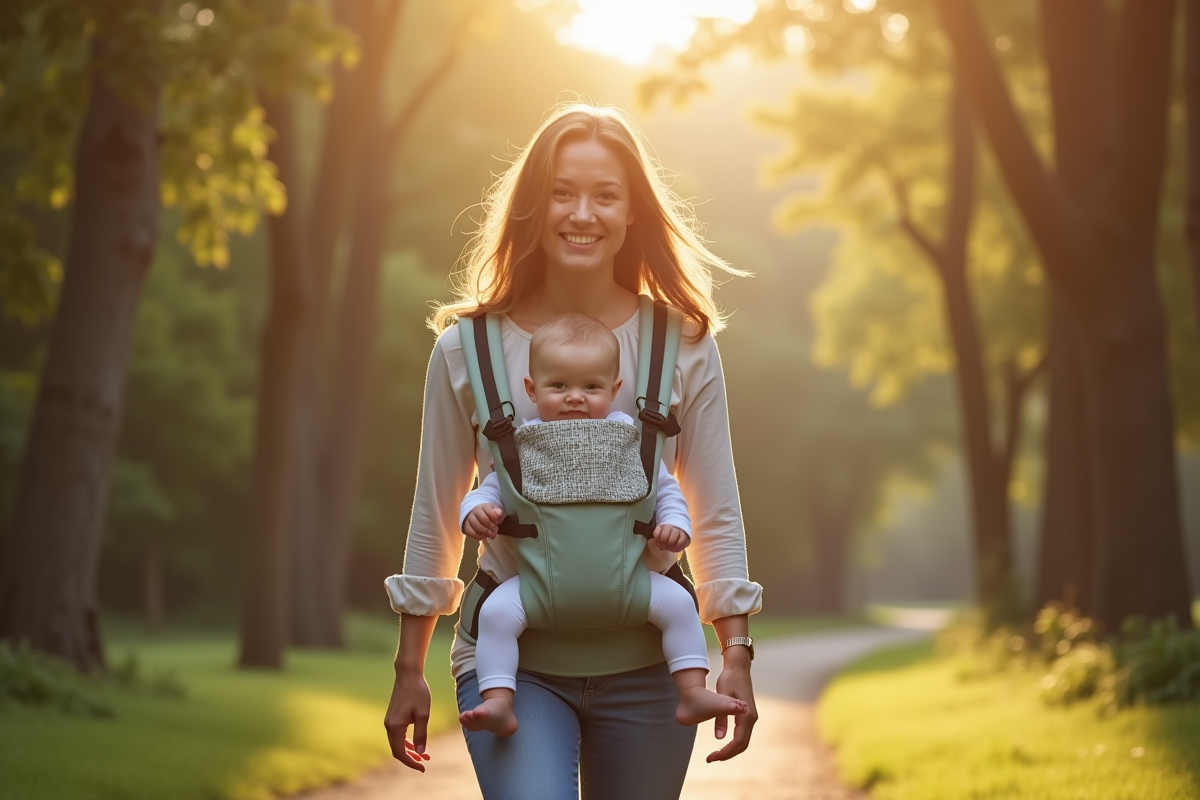 Moment idéal pour positionner bébé face au monde en porte-bébé